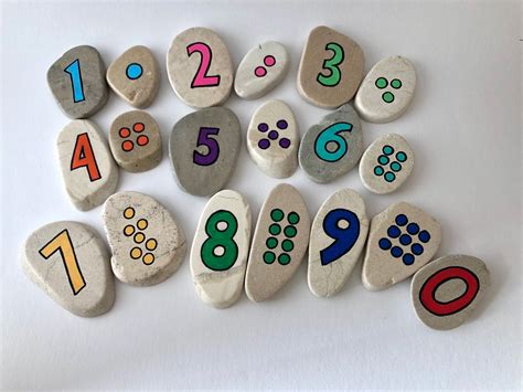 stones with numbers on